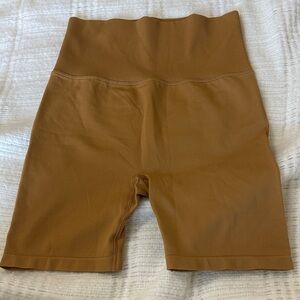 PINK Victoria's Secret Fold over Tan Bike Shorts